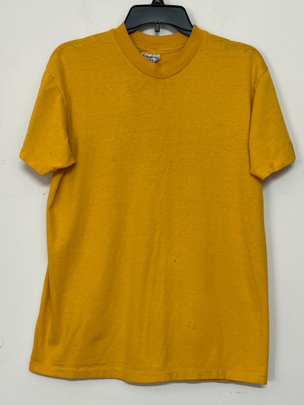 🌞 Hanes Beefy Tee Classic Golden Yellow Short sleeve Crewneck T-shirt unisex L